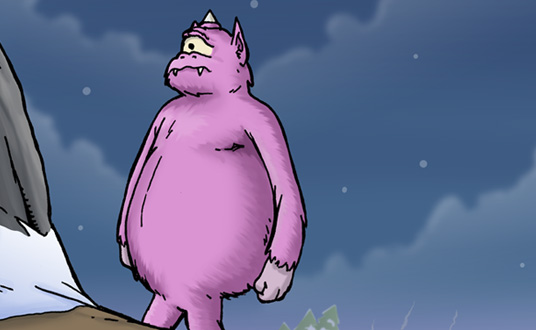 Children's Book illustration of a Monster